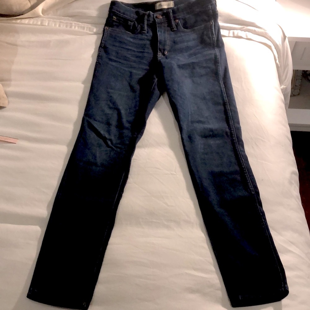 (BOGO 1/2 Off) New Madewell 10” High-Rise Skinny Jeans dark blue